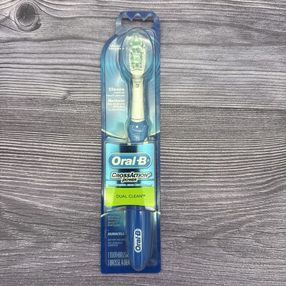 Oral B Toothbrush Cross Action Power Dual Clean Battery MEDIUM *READ DESCRIPTION